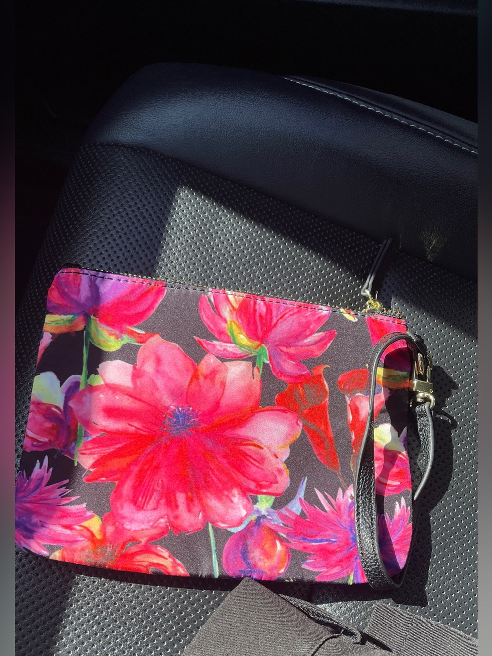 Steve Madden Pink Floral Wristlet Clutch